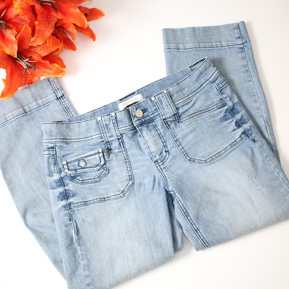 White House Black Market Denim - White House Black Market Noir Denim Capri Jeans